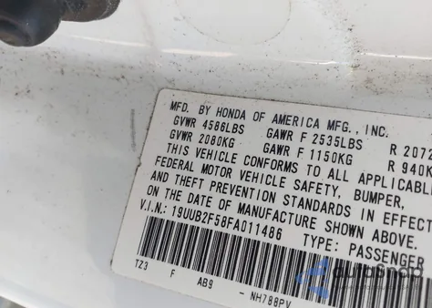 2015 Acura Tlx V6 Tech z USA, uszkodzony, nr VIN 19UUB2F58FA011486